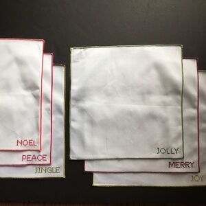 Ballard Designs/Southern Living 6 100% Cotton Holiday Cocktail Napkins/NEW!